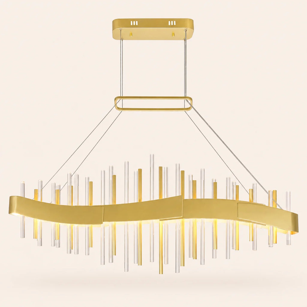 Millipede Integrated LED 40in Satin Gold Chandelier