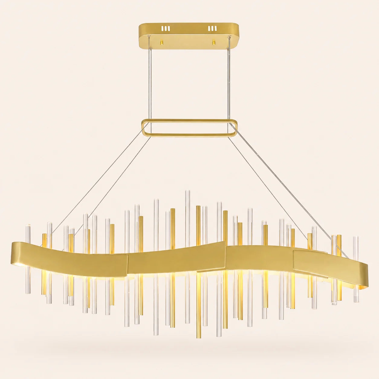 Millipede Integrated LED 40in Satin Gold Chandelier