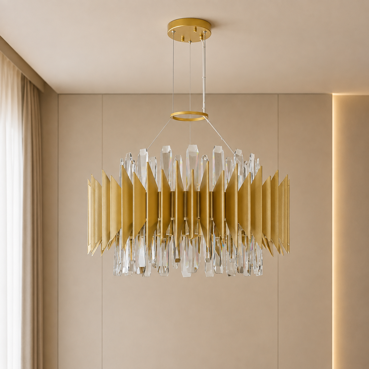 Cityscape 12 Light 20in Satin Gold Chandelier