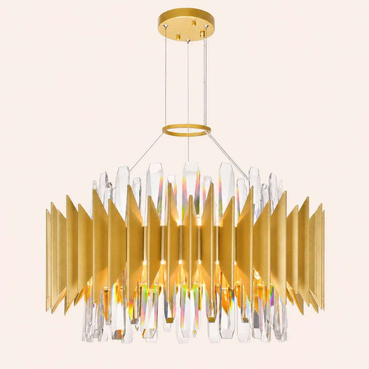 Cityscape 12 Light 20in Satin Gold Chandelier