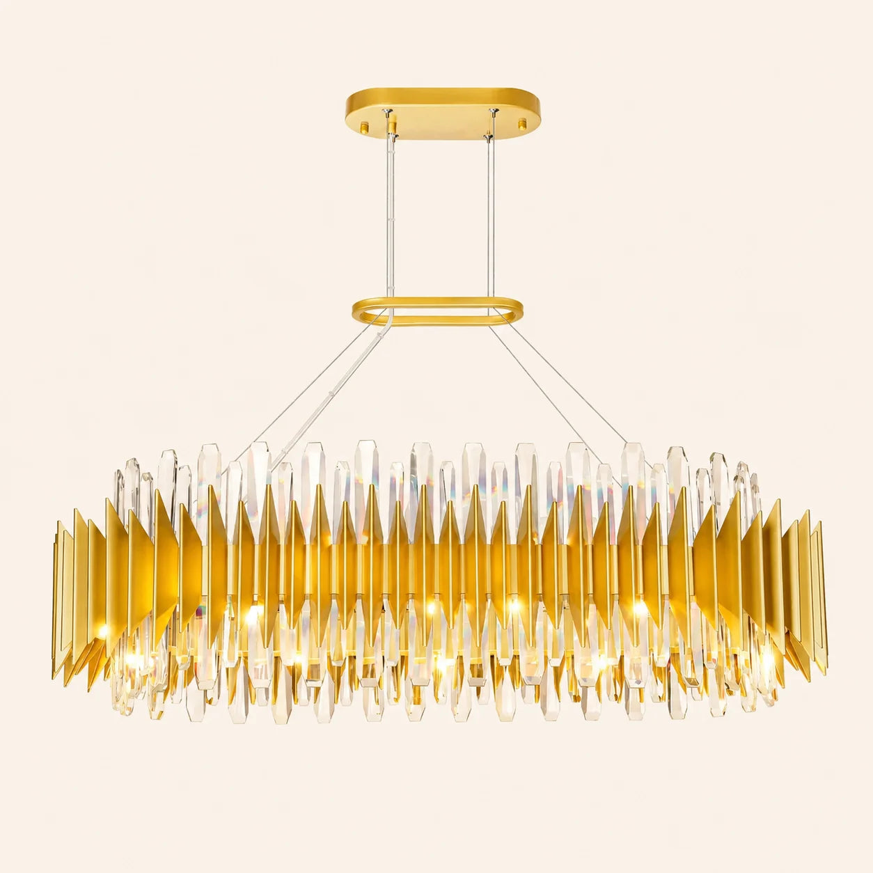 Cityscape 20 Light 39in Satin Gold Chandelier