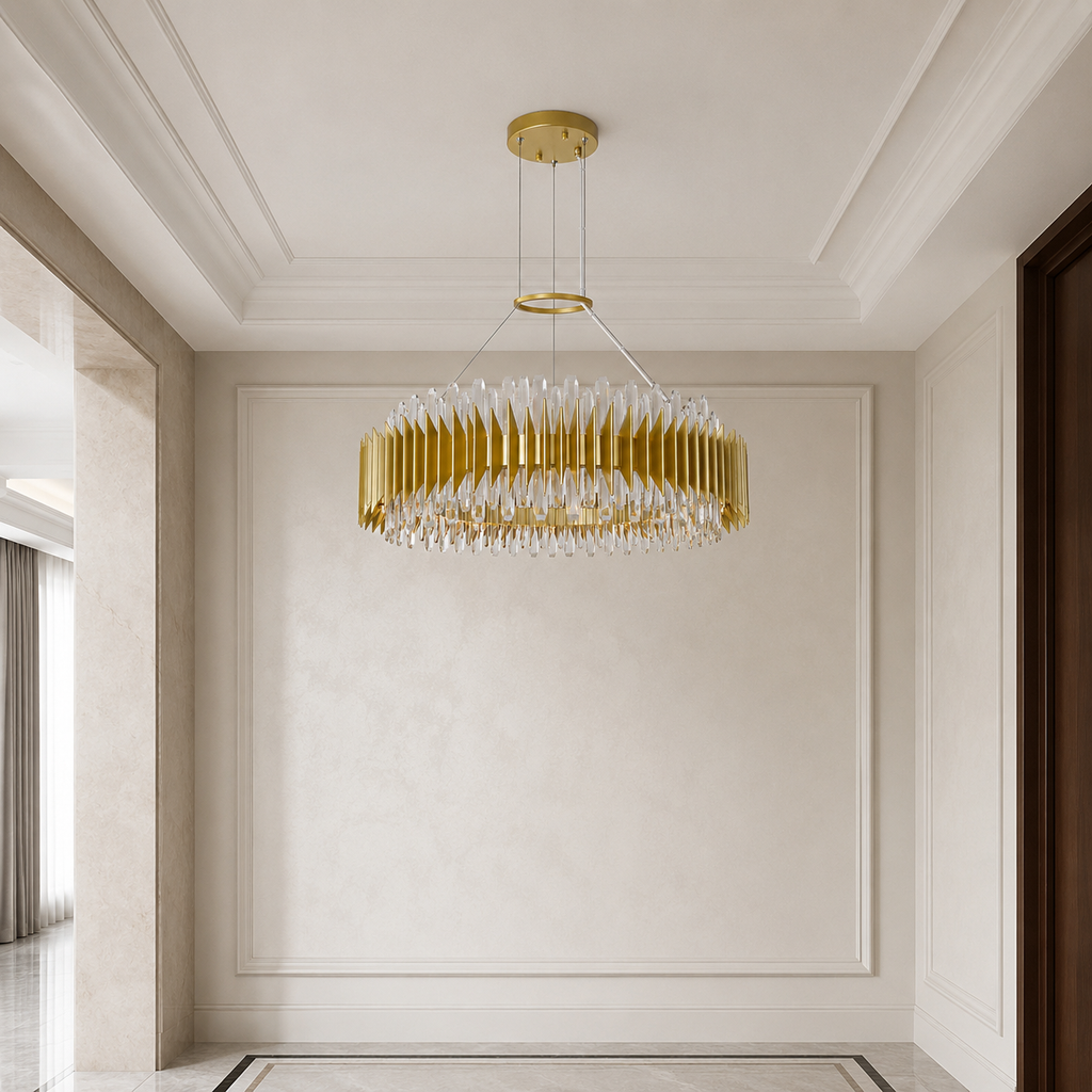 Cityscape 24 Light 39in Satin Gold Chandelier