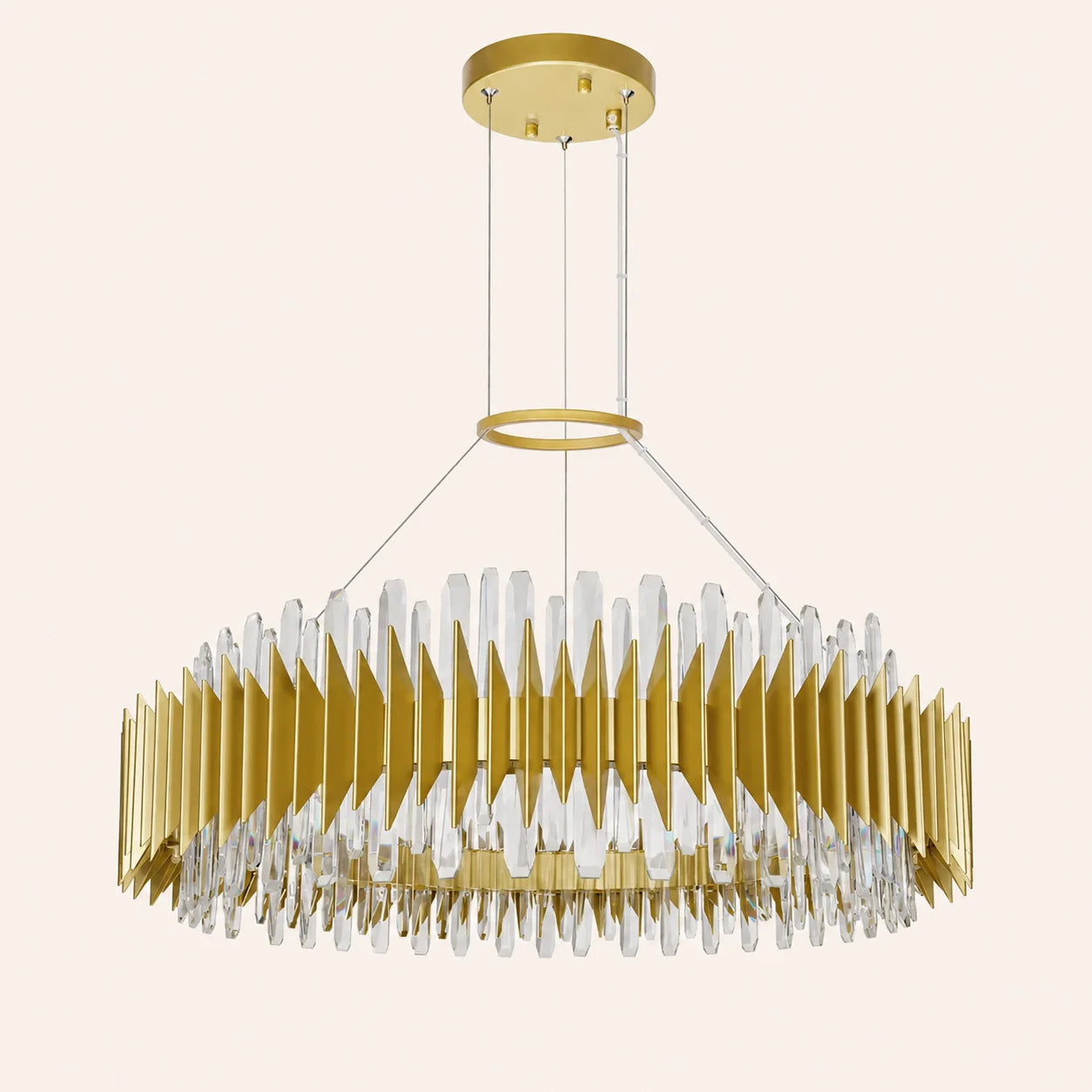 Cityscape 24 Light 39in Satin Gold Chandelier
