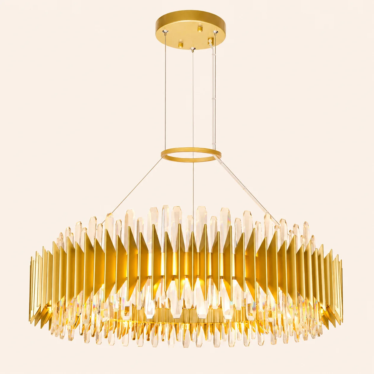 Cityscape 24 Light 39in Satin Gold Chandelier