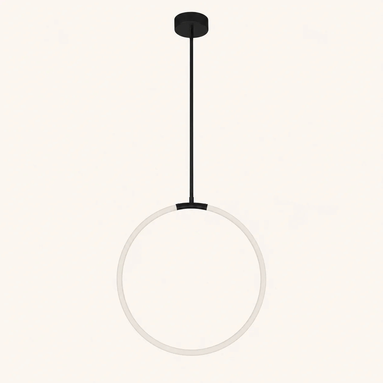 Hoops Integrated LED 24in Black Chandelier