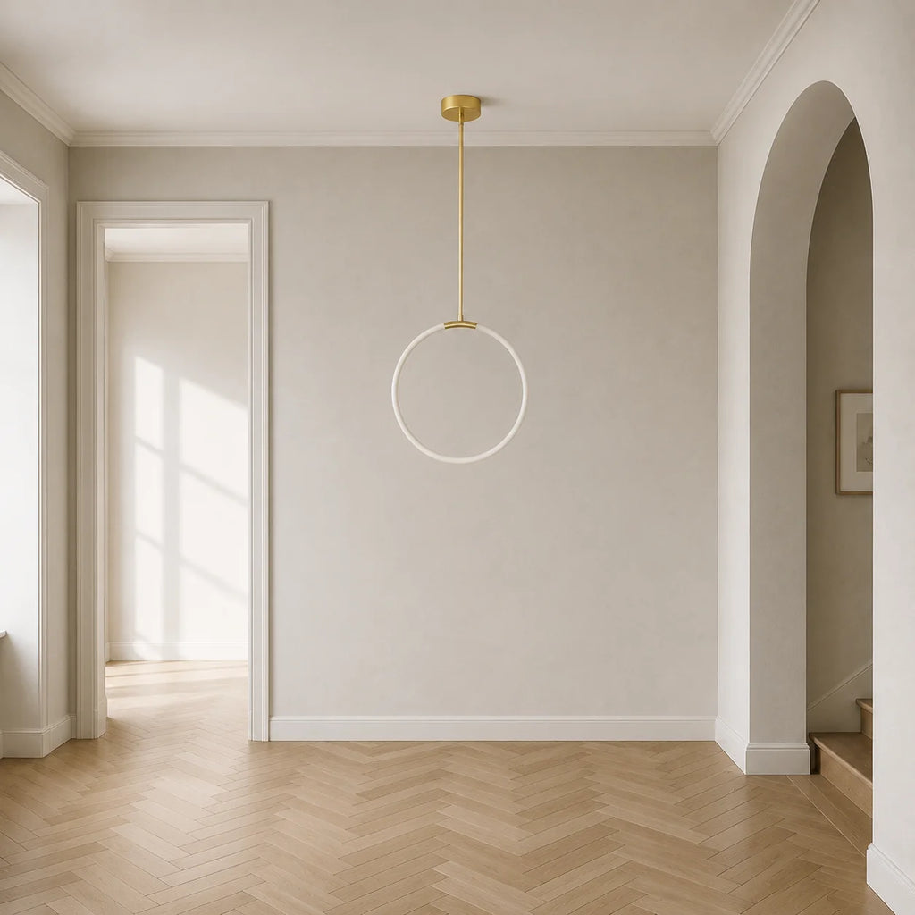 Hoops Integrated LED 24in Satin Gold Chandelier