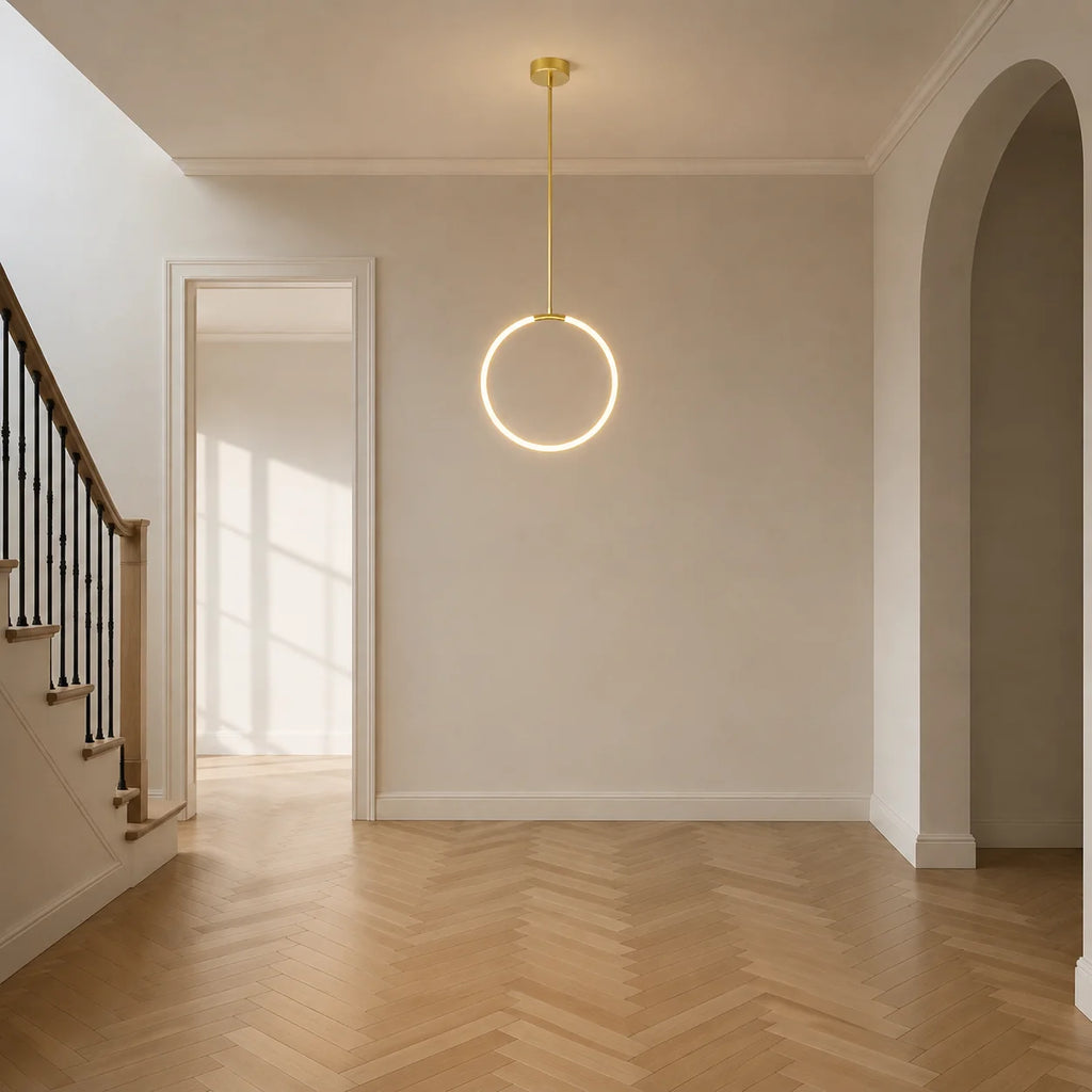 Hoops Integrated LED 24in Satin Gold Chandelier
