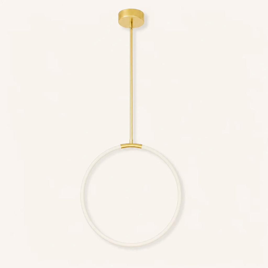 Hoops Integrated LED 24in Satin Gold Chandelier