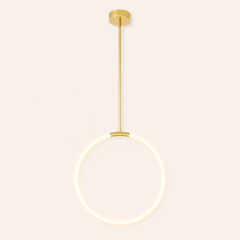 Hoops Integrated LED 24in Satin Gold Chandelier