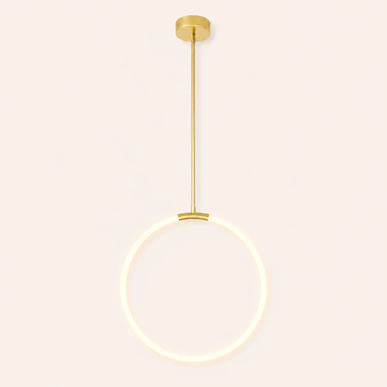 Hoops Integrated LED 24in Satin Gold Chandelier