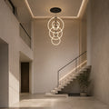 Hoops Integrated LED 35in 6 Ring Black Chandelier