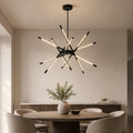 Oskil Integrated LED 31in Black Chandelier