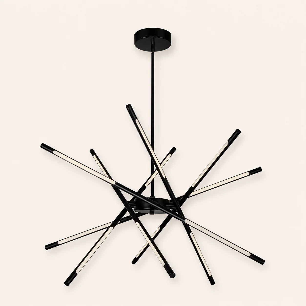 Oskil Integrated LED 31in Black Chandelier
