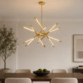 Oskil Integrated LED 31in Satin Gold Chandelier