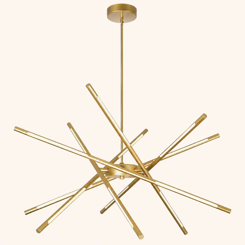 Oskil Integrated LED 31in Satin Gold Chandelier