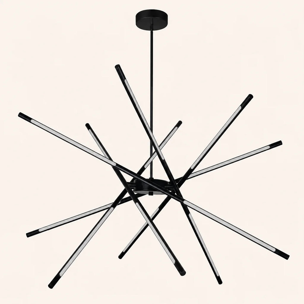 Oskil Integrated LED 43in Black Chandelier