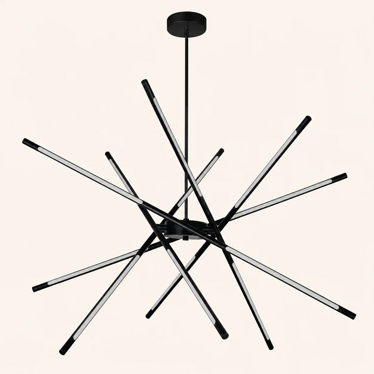 Oskil Integrated LED 43in Black Chandelier