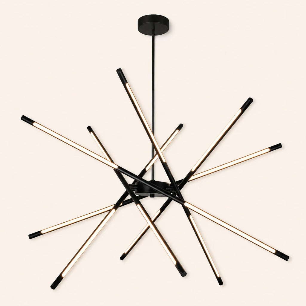 Oskil Integrated LED 43in Black Chandelier