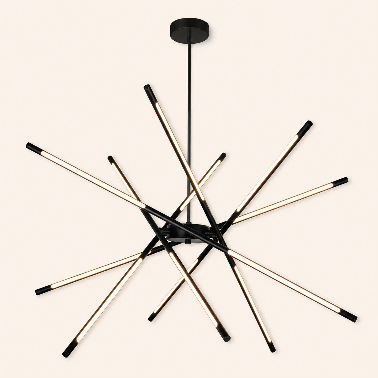 Oskil Integrated LED 43in Black Chandelier