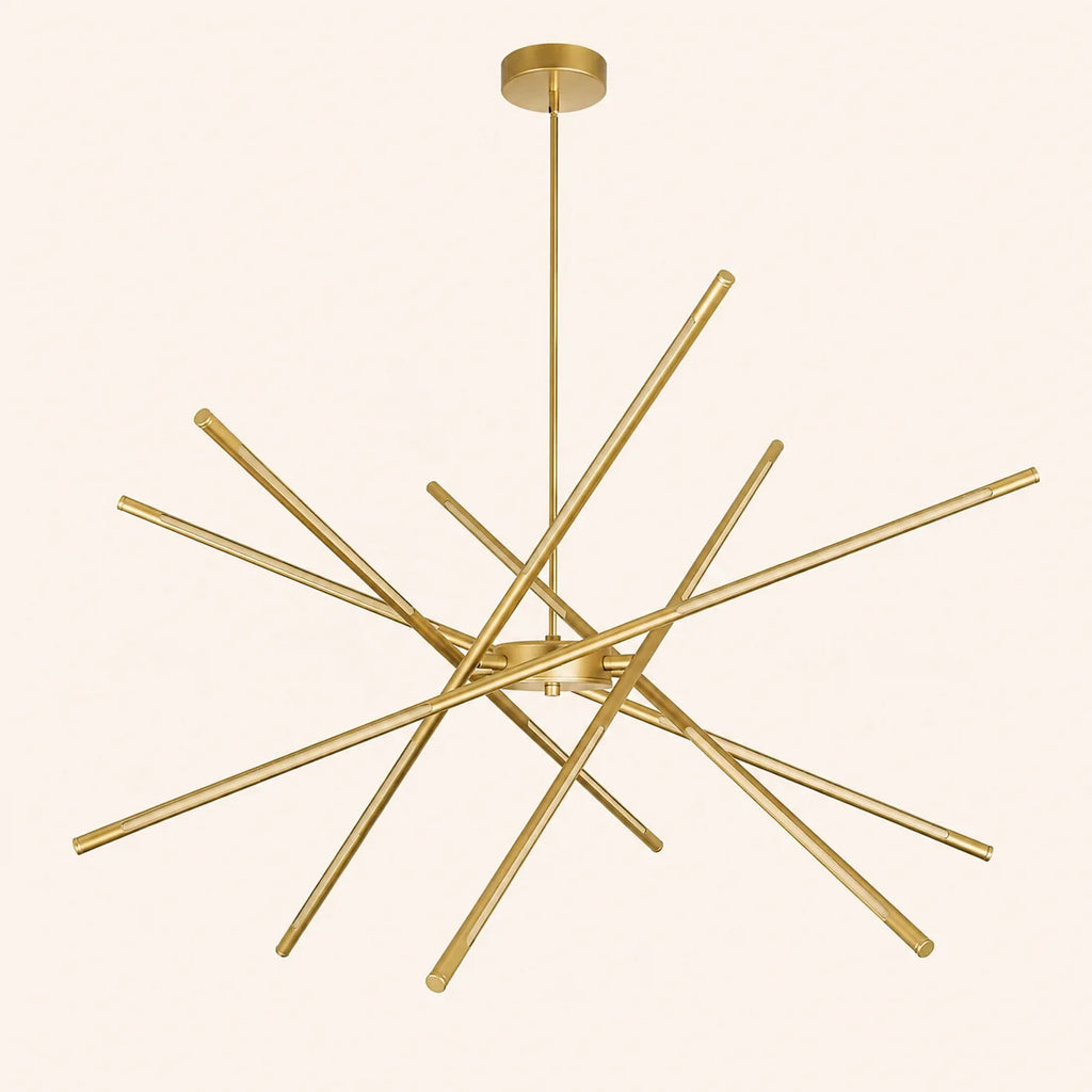 Oskil Integrated LED 43in Satin Gold Chandelier