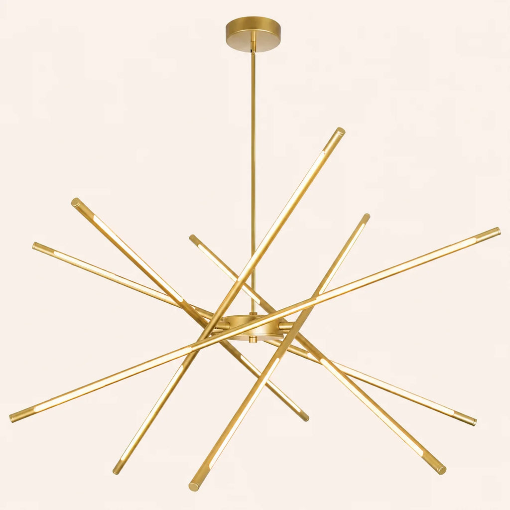 Oskil Integrated LED 43in Satin Gold Chandelier
