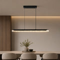 Valira Integrated LED 48in Black Chandelier with Handcrafted Glass