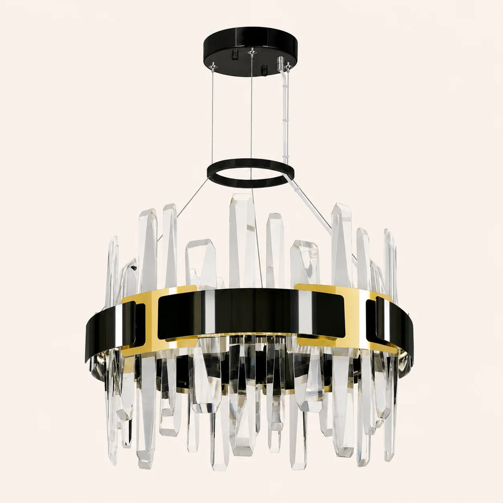 Aya Integrated LED 18in Pearl Black Chandelier