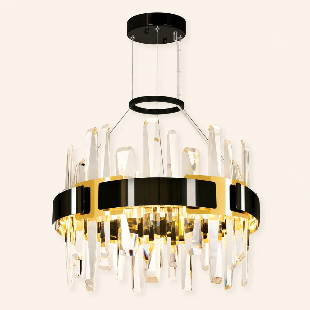 Aya Integrated LED 18in Pearl Black Chandelier