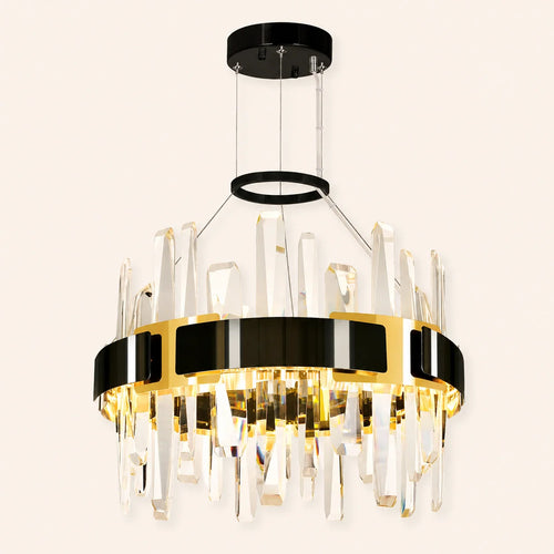 Aya Integrated LED 18in Pearl Black Chandelier