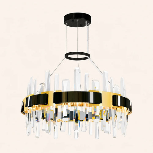 Aya Integrated LED 24in Pearl Black Chandelier