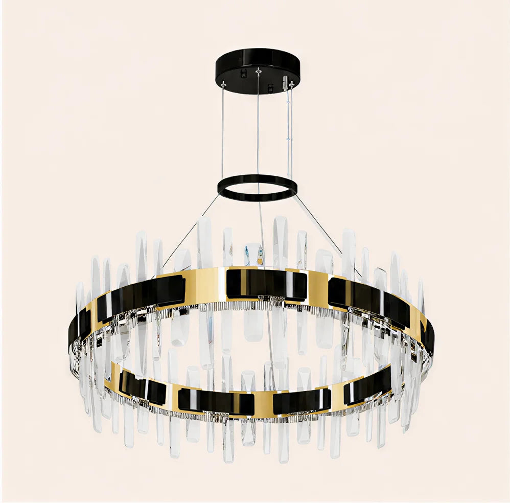 Aya Integrated LED 32in Pearl Black Chandelier