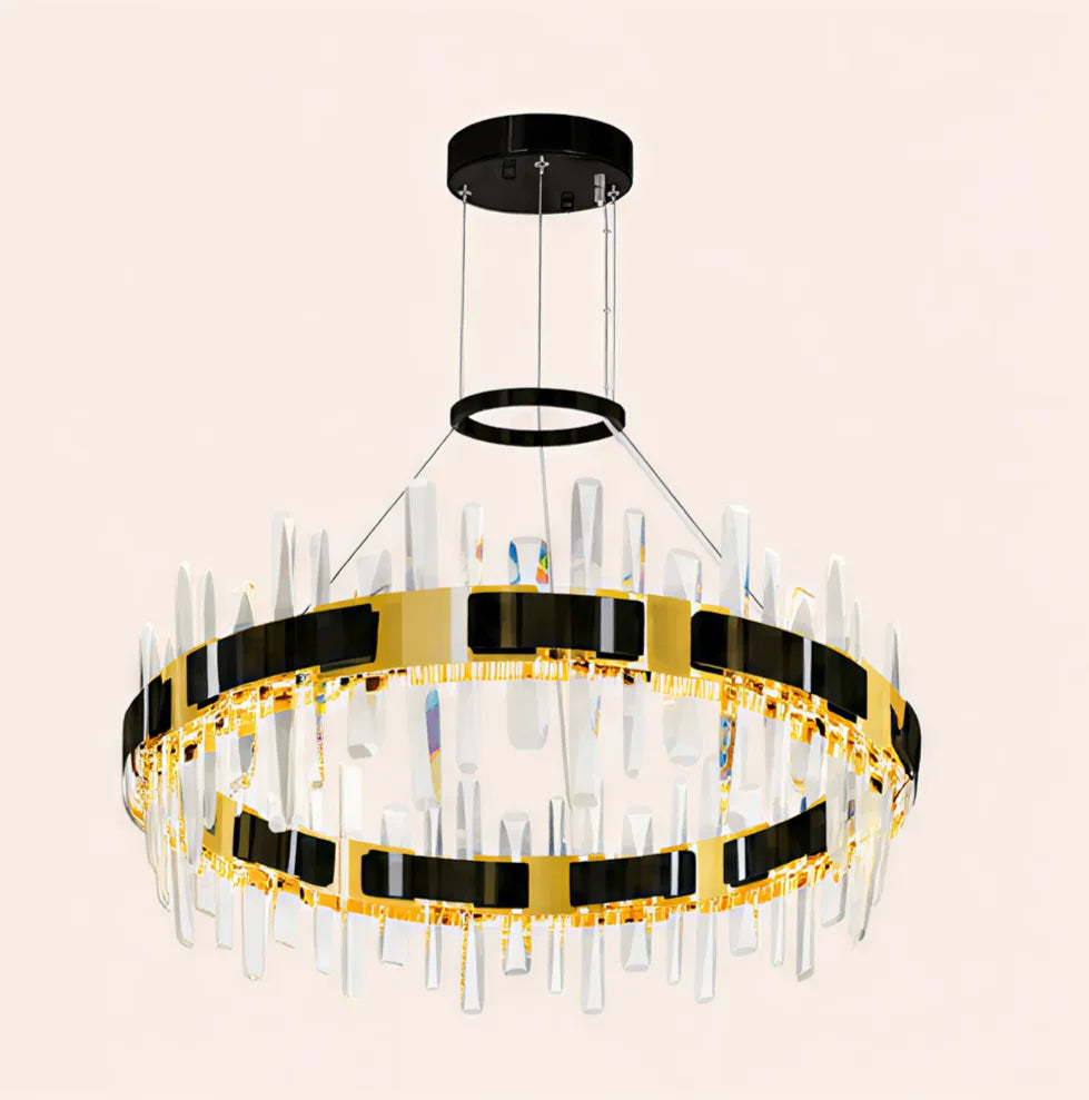 Aya Integrated LED 32in Pearl Black Chandelier