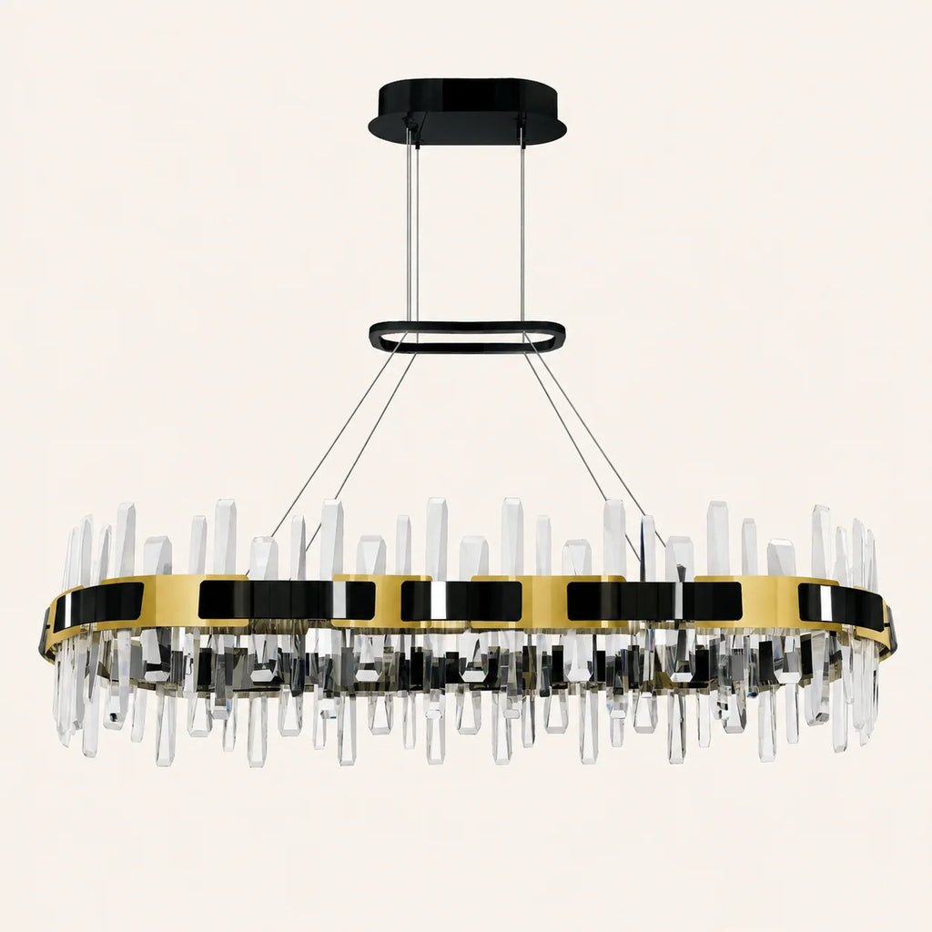 Aya Integrated LED 43in Pearl Black Chandelier