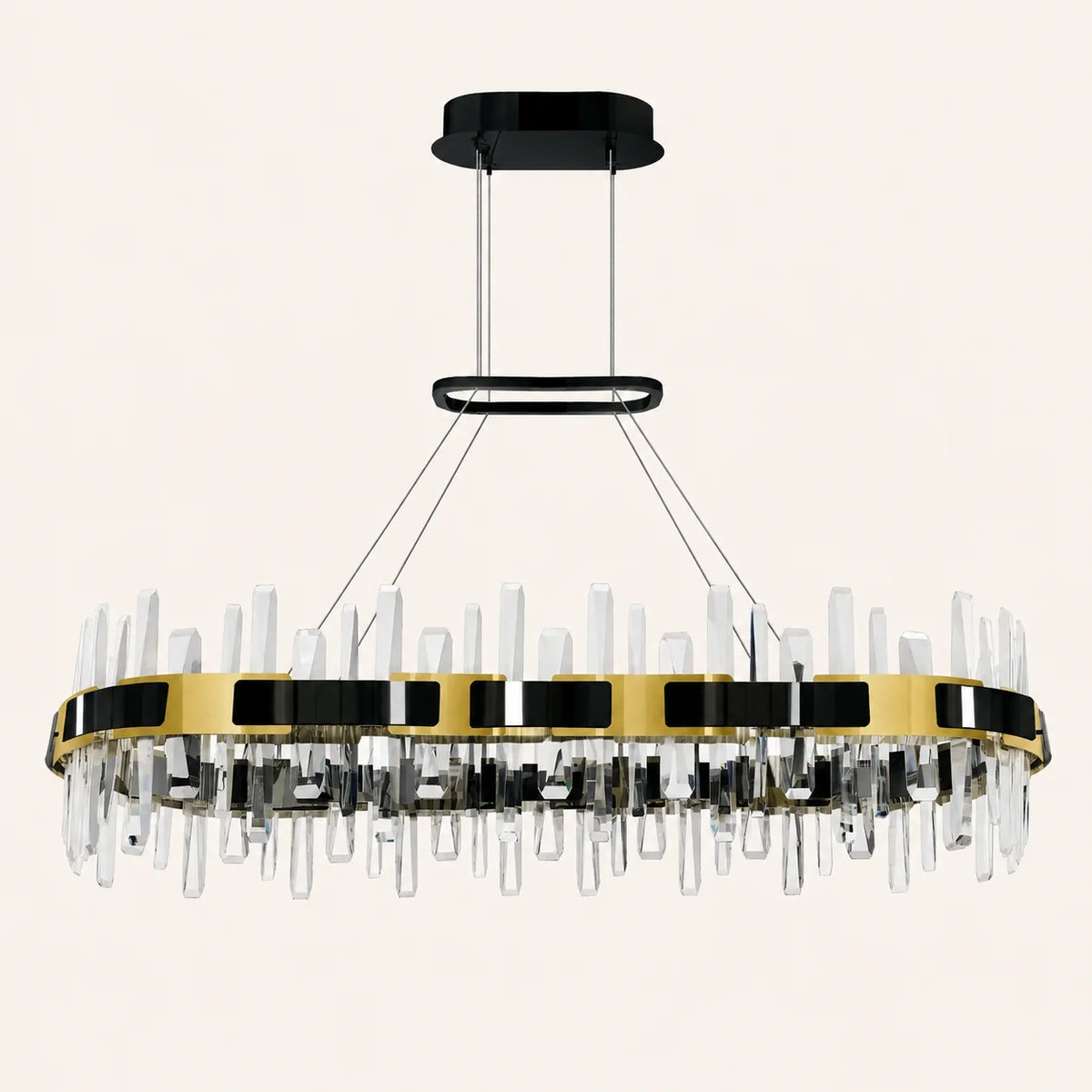 Aya Integrated LED 43in Pearl Black Chandelier