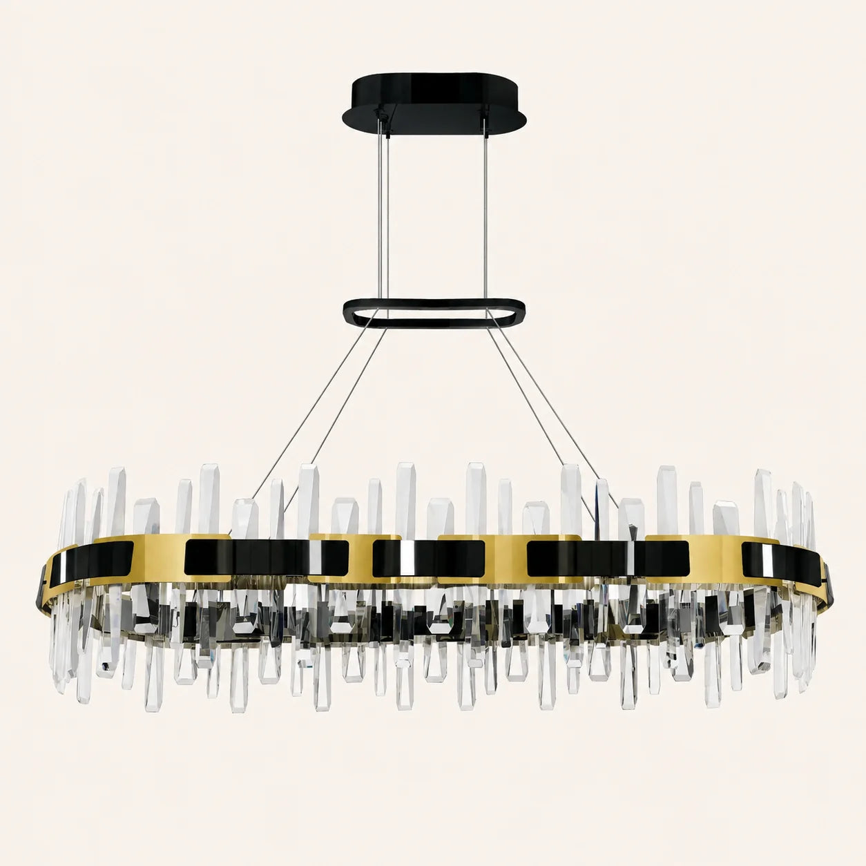 Aya Integrated LED 43in Pearl Black Chandelier