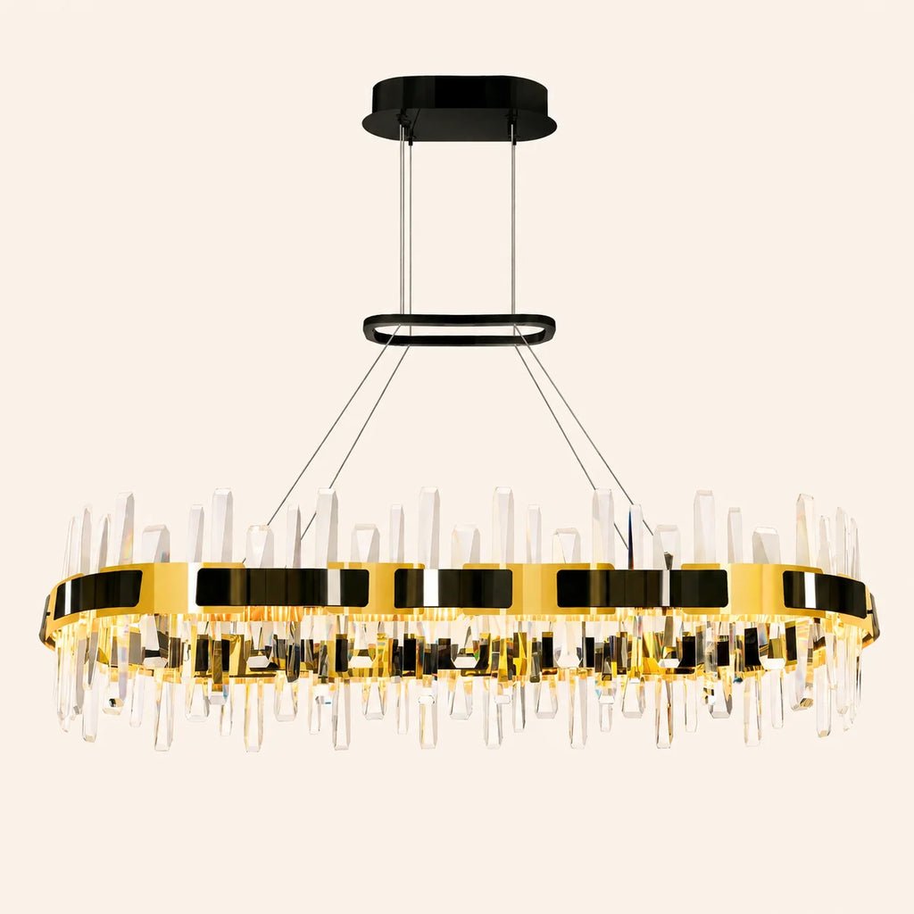 Aya Integrated LED 43in Pearl Black Chandelier