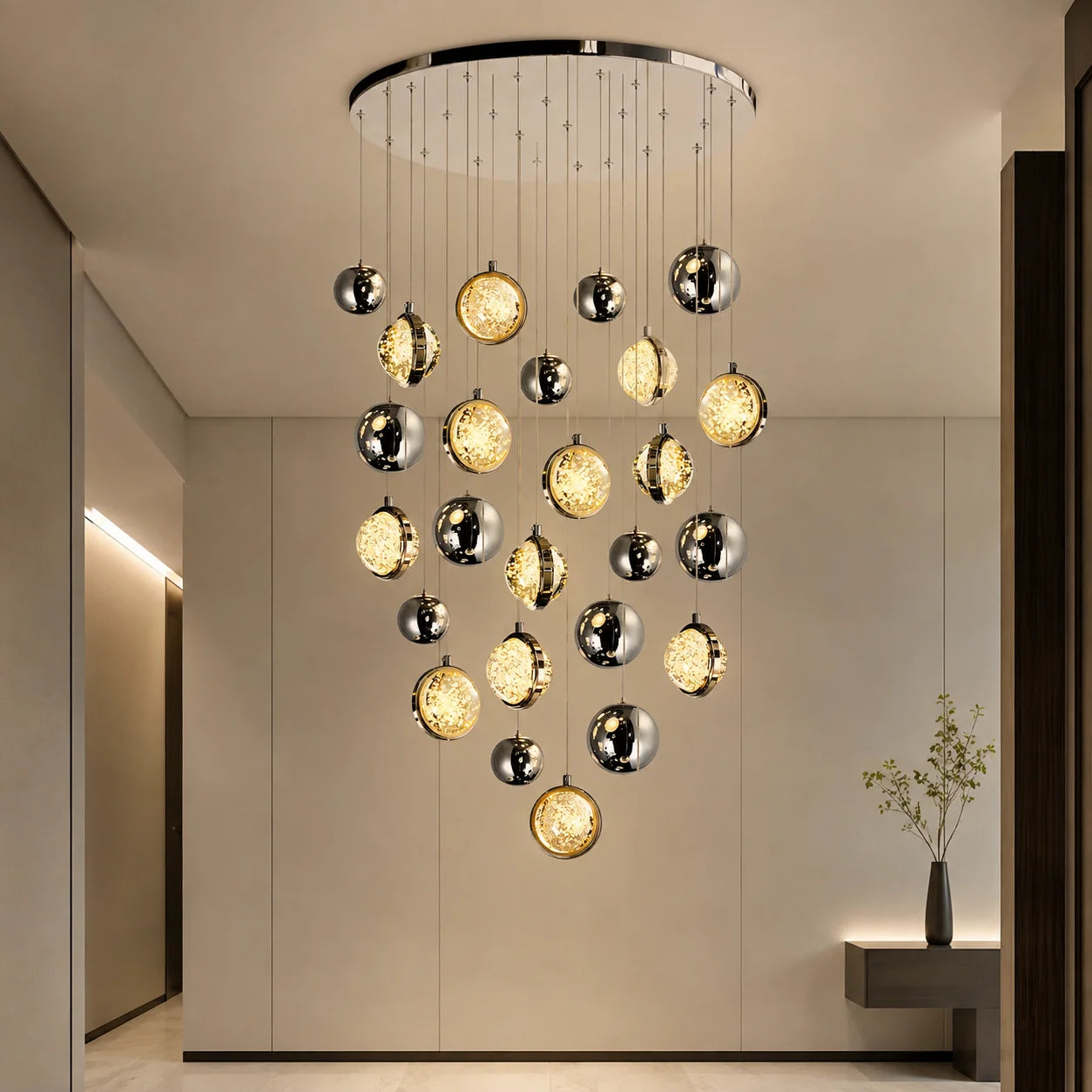 Salvador Integrated LED 24in Polished Nickel Chandelier