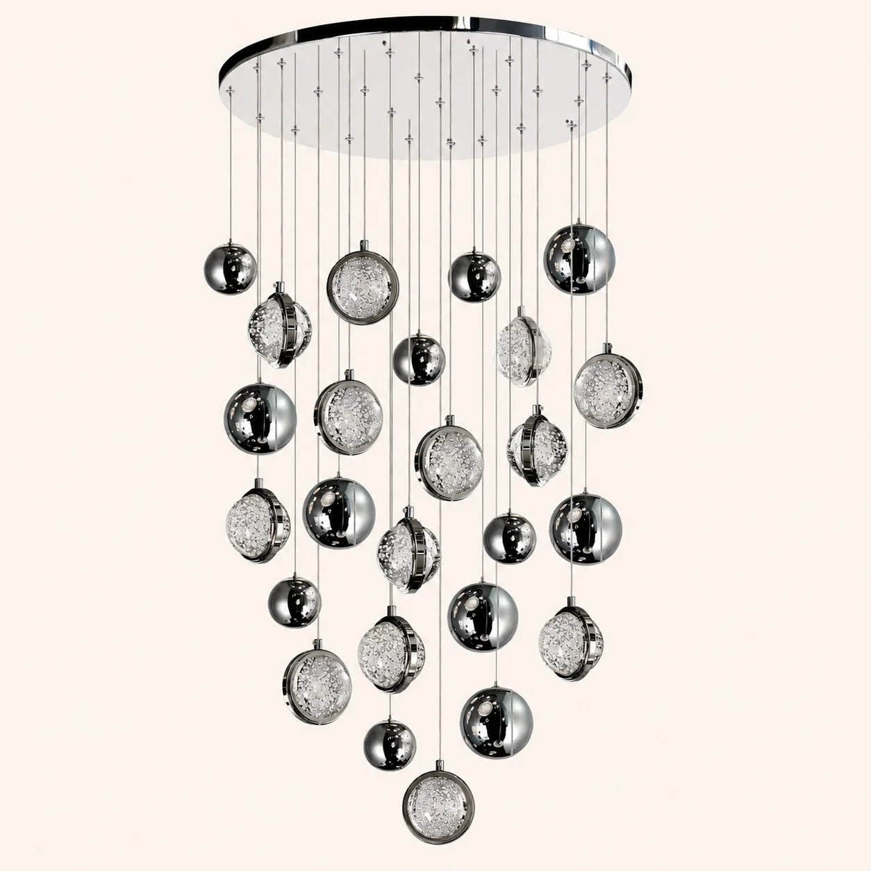 Salvador Integrated LED 24in Polished Nickel Chandelier