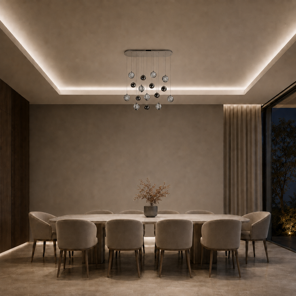 Salvador Integrated LED 40in Polished Nickel Chandelier