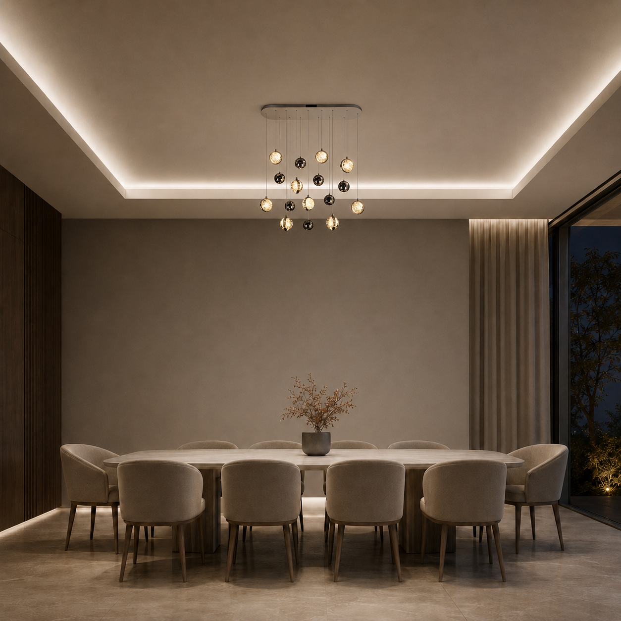 Salvador Integrated LED 40in Polished Nickel Chandelier