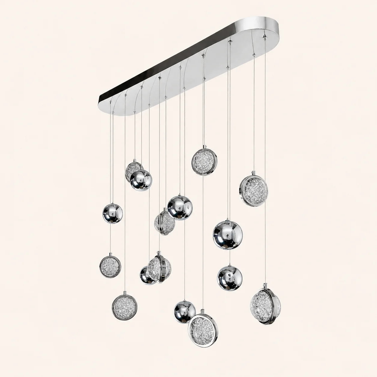 Salvador Integrated LED 40in Polished Nickel Chandelier