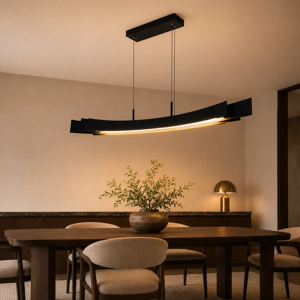 Candora Integrated LED 50in Black Chandelier