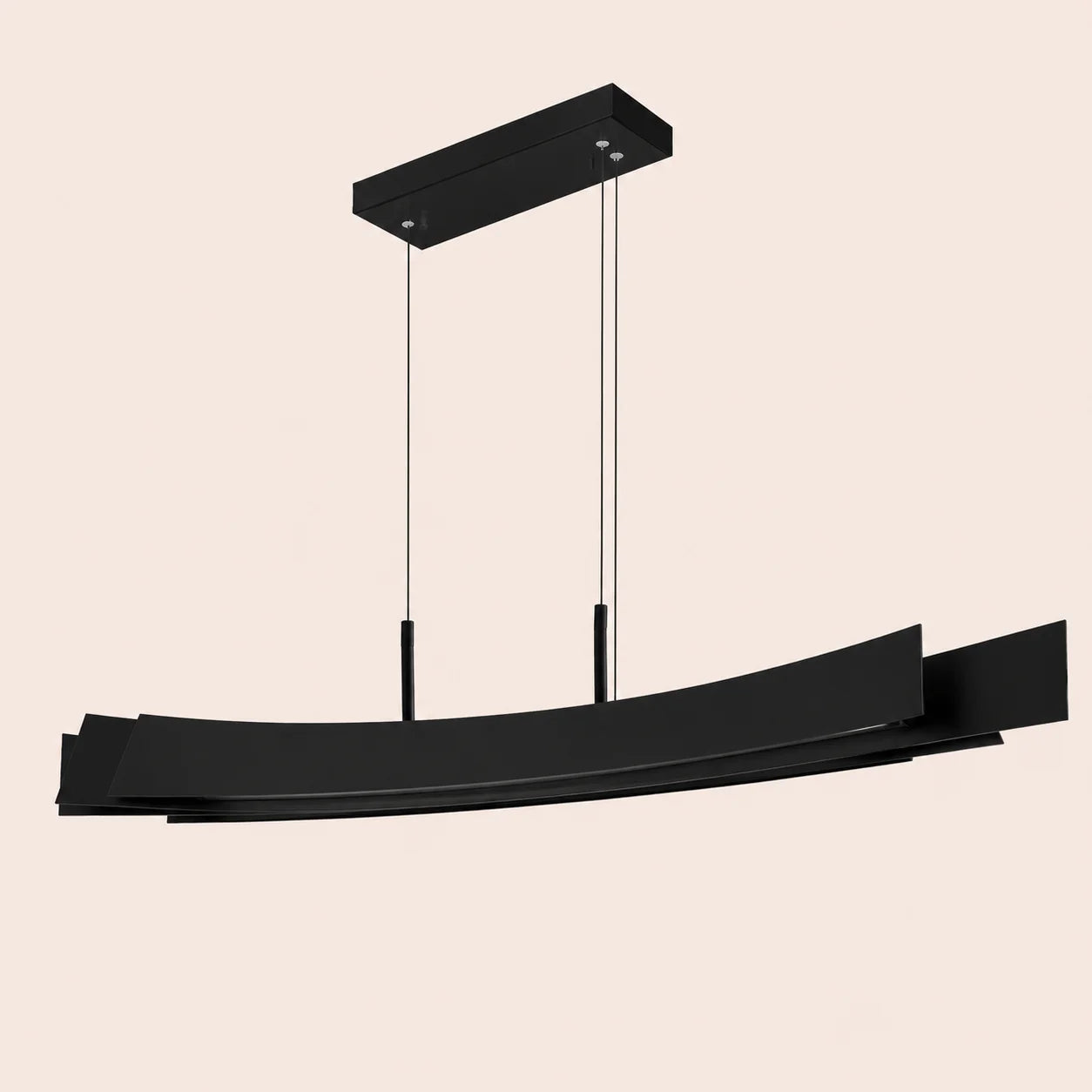 Candora Integrated LED 50in Black Chandelier