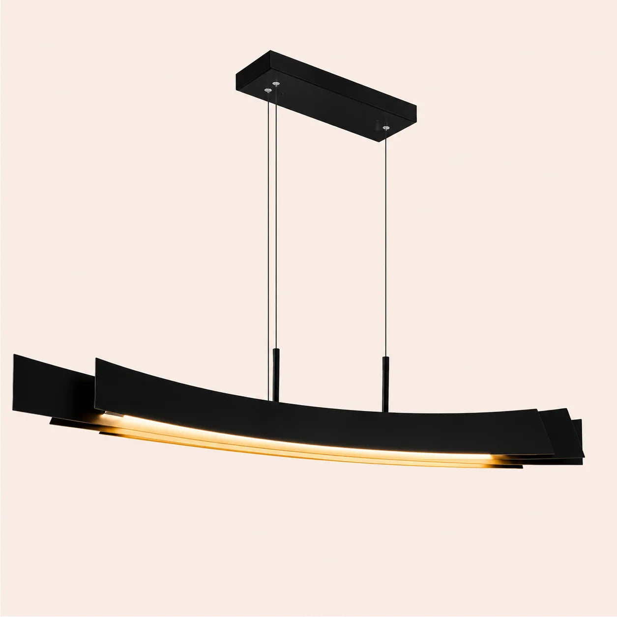 Candora Integrated LED 50in Black Chandelier