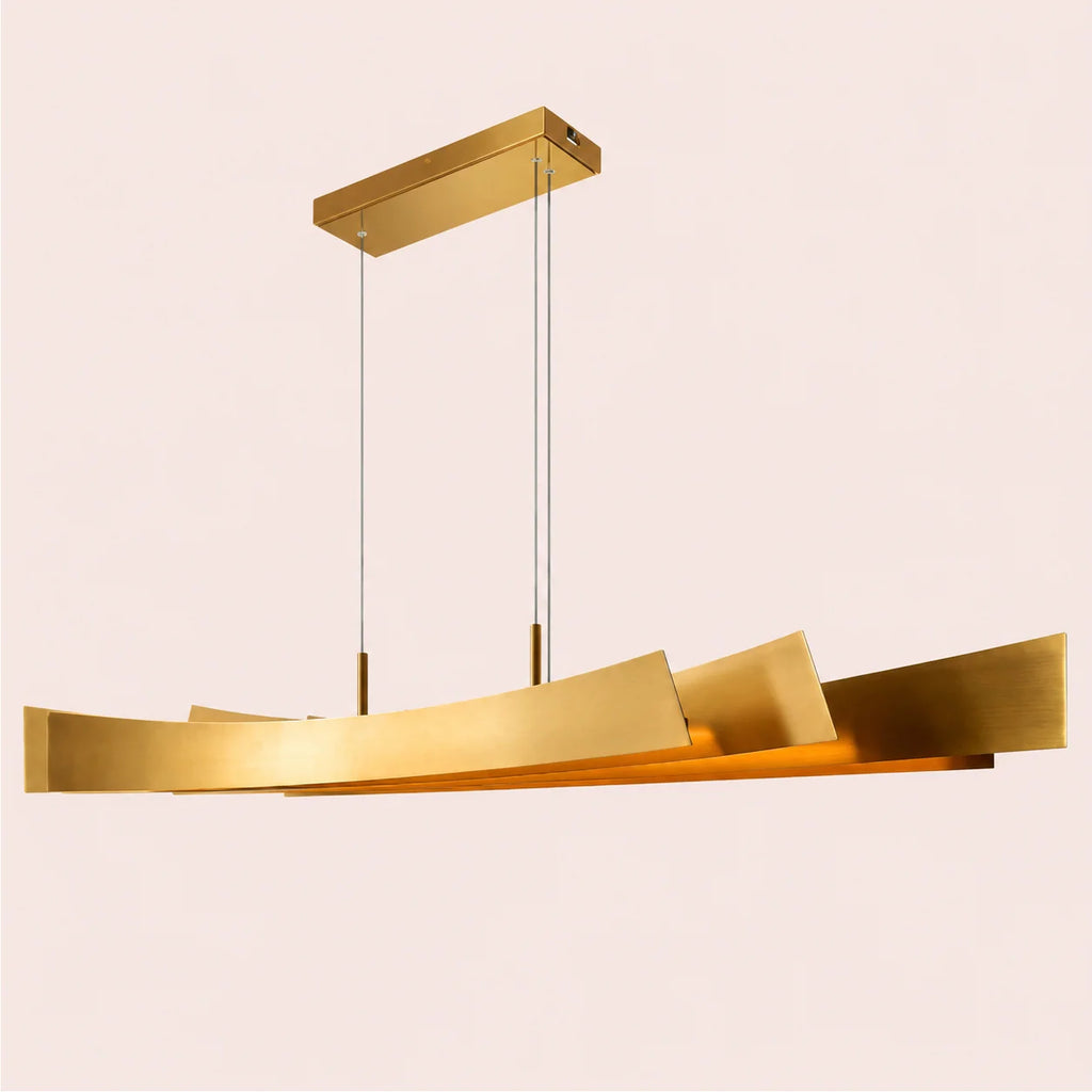 Candora Integrated LED 50in Brass Chandelier
