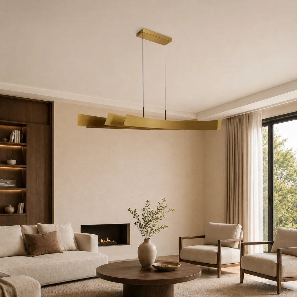 Candora Integrated LED 72in Brass Chandelier