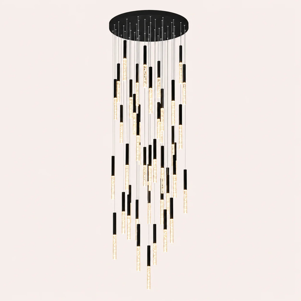 Dragonswatch Integrated LED 32in 45 Pendant Black Chandelier