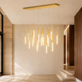 Dragonswatch Integrated LED 48in 18 Pendant Satin Gold Chandelier