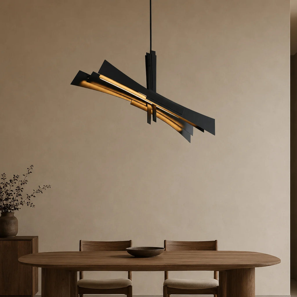 Solara Integrated LED 50in Black Chandelier