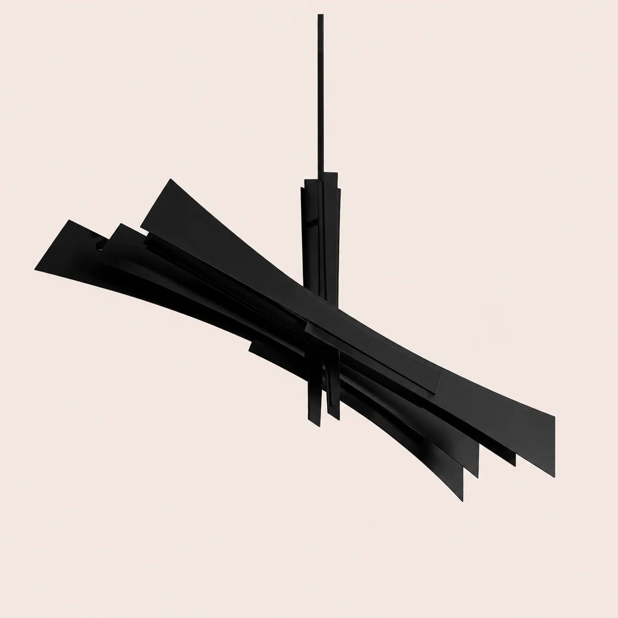 Solara Integrated LED 50in Black Chandelier